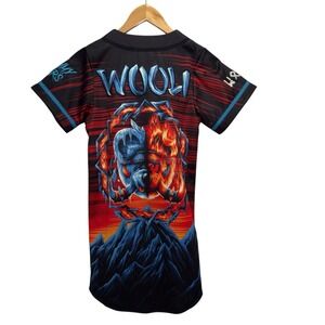 Scummy Bears x Wooli Mens Sz XS Multicolor Duality S/S Polyester Baseball Jersey